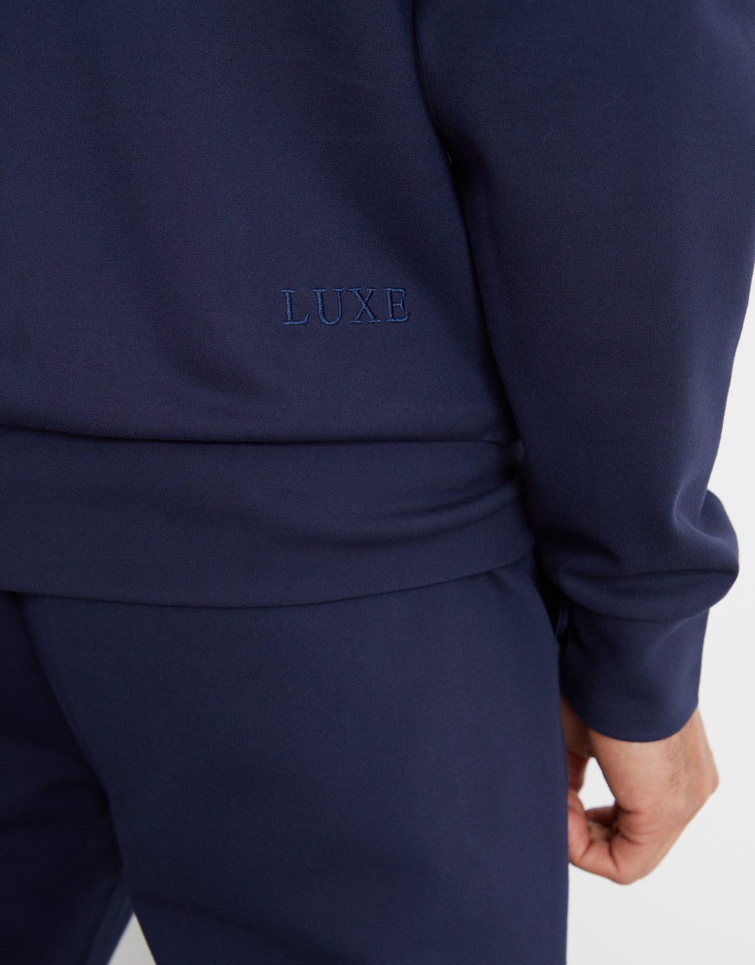 Threadbare Luxe Men's Navy Slim Fit Hoodie