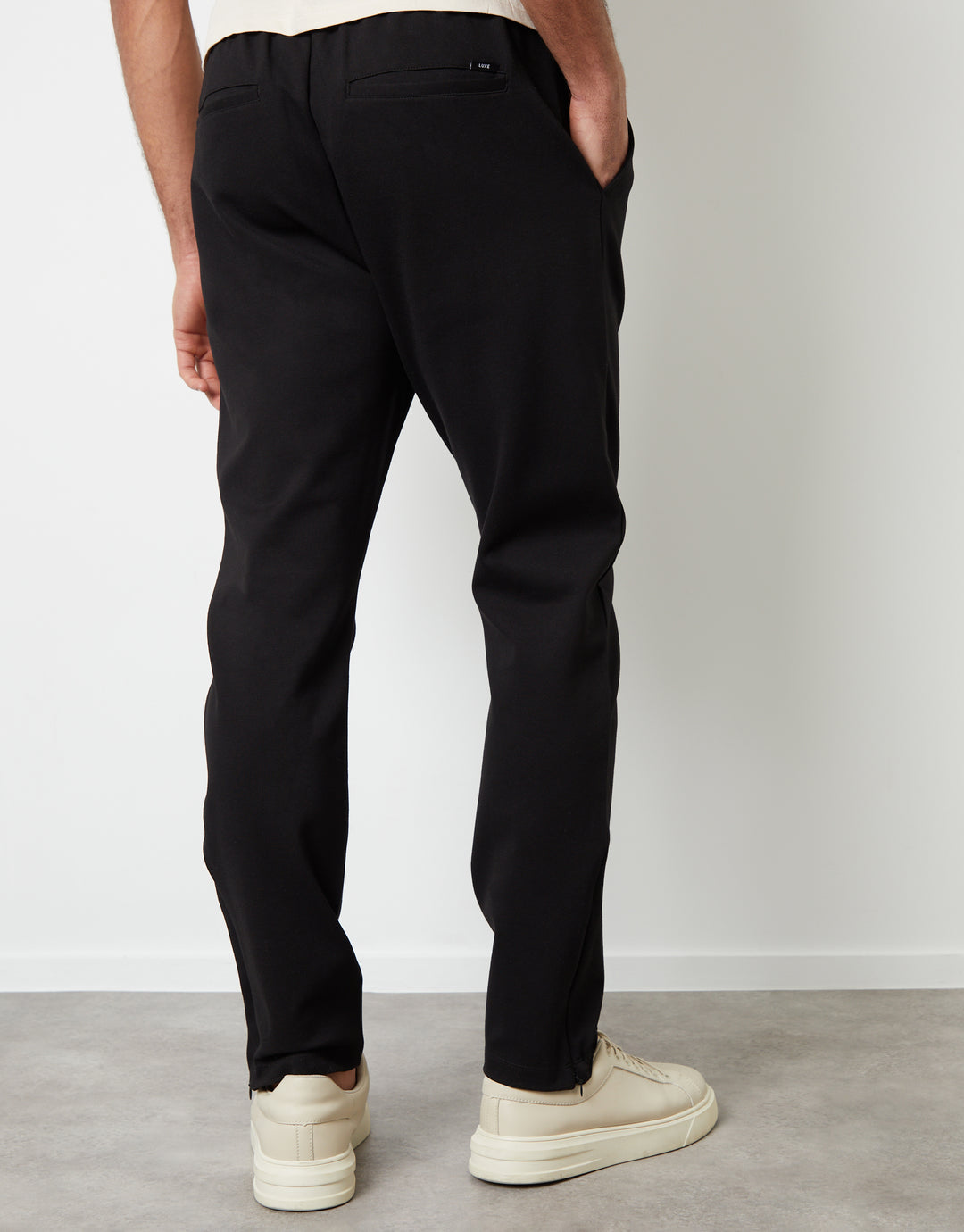 Threadbare Luxe Men's Black Slim Fit Joggers