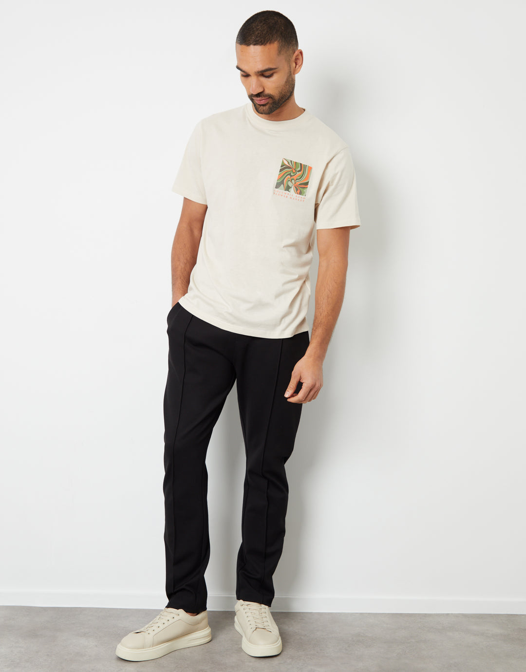 Threadbare Luxe Men's Black Slim Fit Joggers