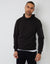 High Neck Overhead Hoodie in Black