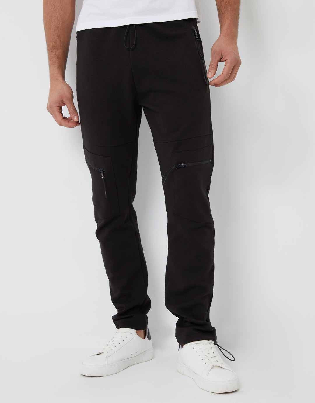 Black Utility Style Cargo Joggers