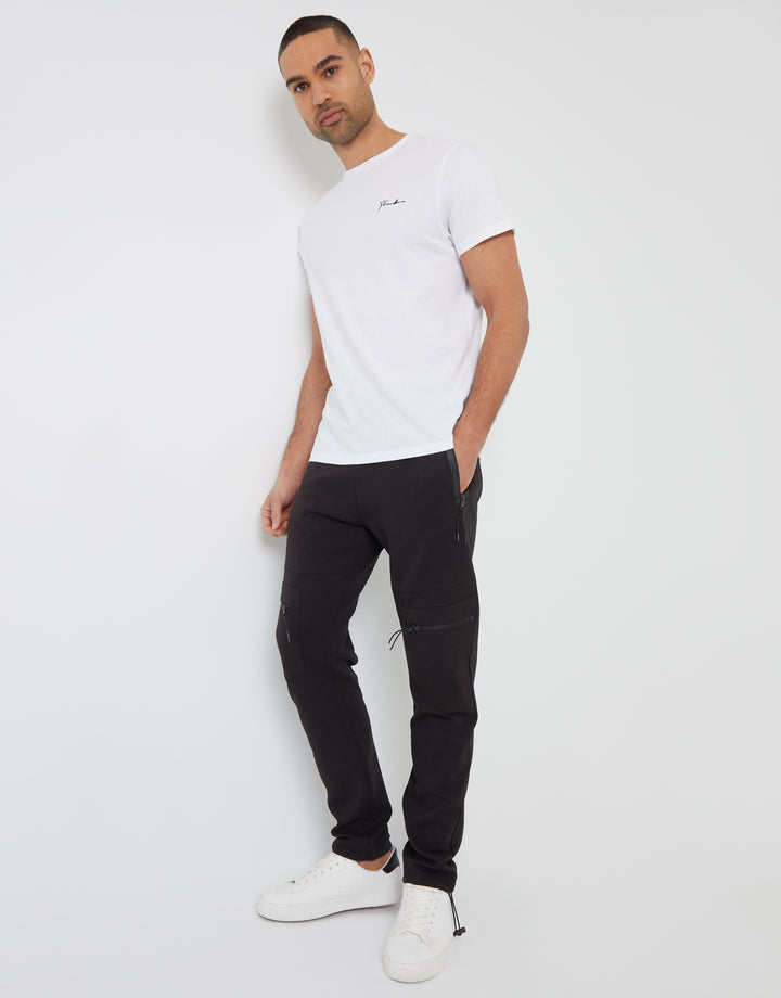 Black Utility Style Cargo Joggers