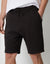 Black Textured Sweat Shorts