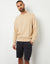 Stone Loopback Crew Neck Sweatshirt with Pocket