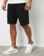 Black Knee Length Sweat Shorts