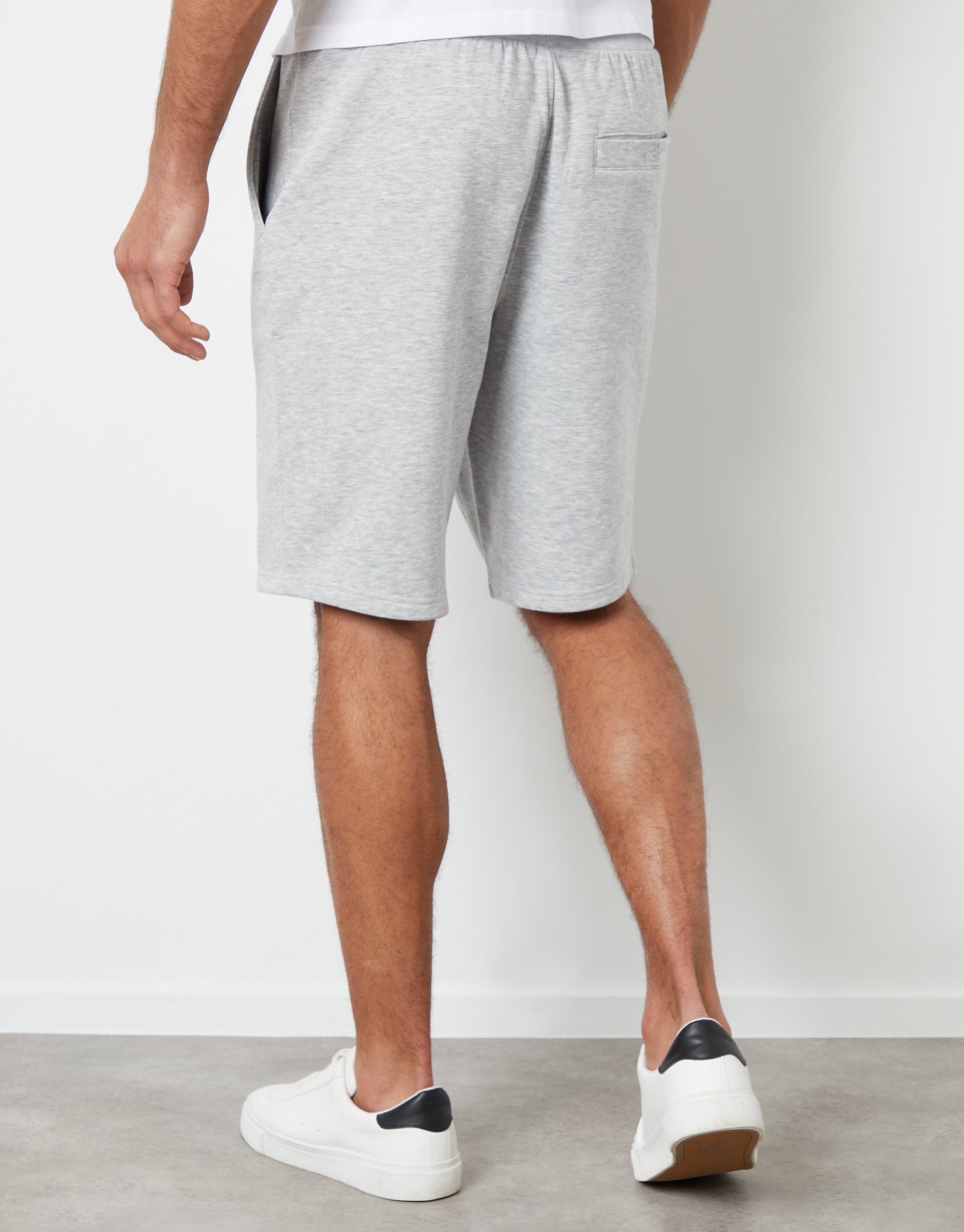Threadbare Men's Grey Marl Knee Length Sweat Shorts