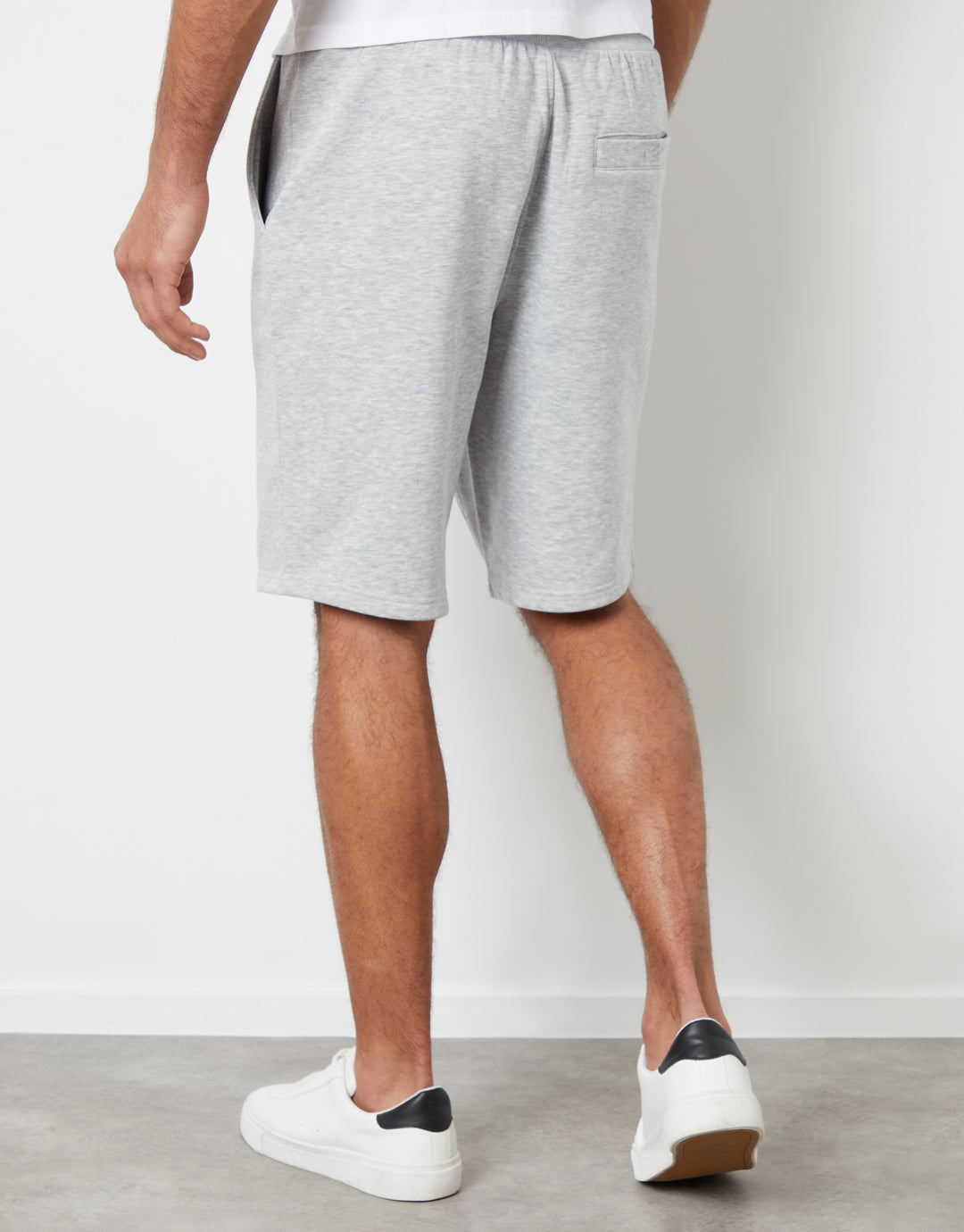 Grey Marl Knee Length Sweat Shorts
