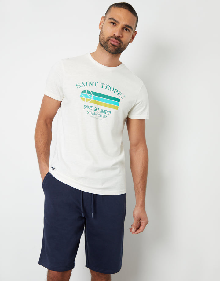 Navy Knee Length Sweat Shorts