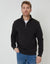Black Jacquard Textured Quarter Zip Sweatshirt