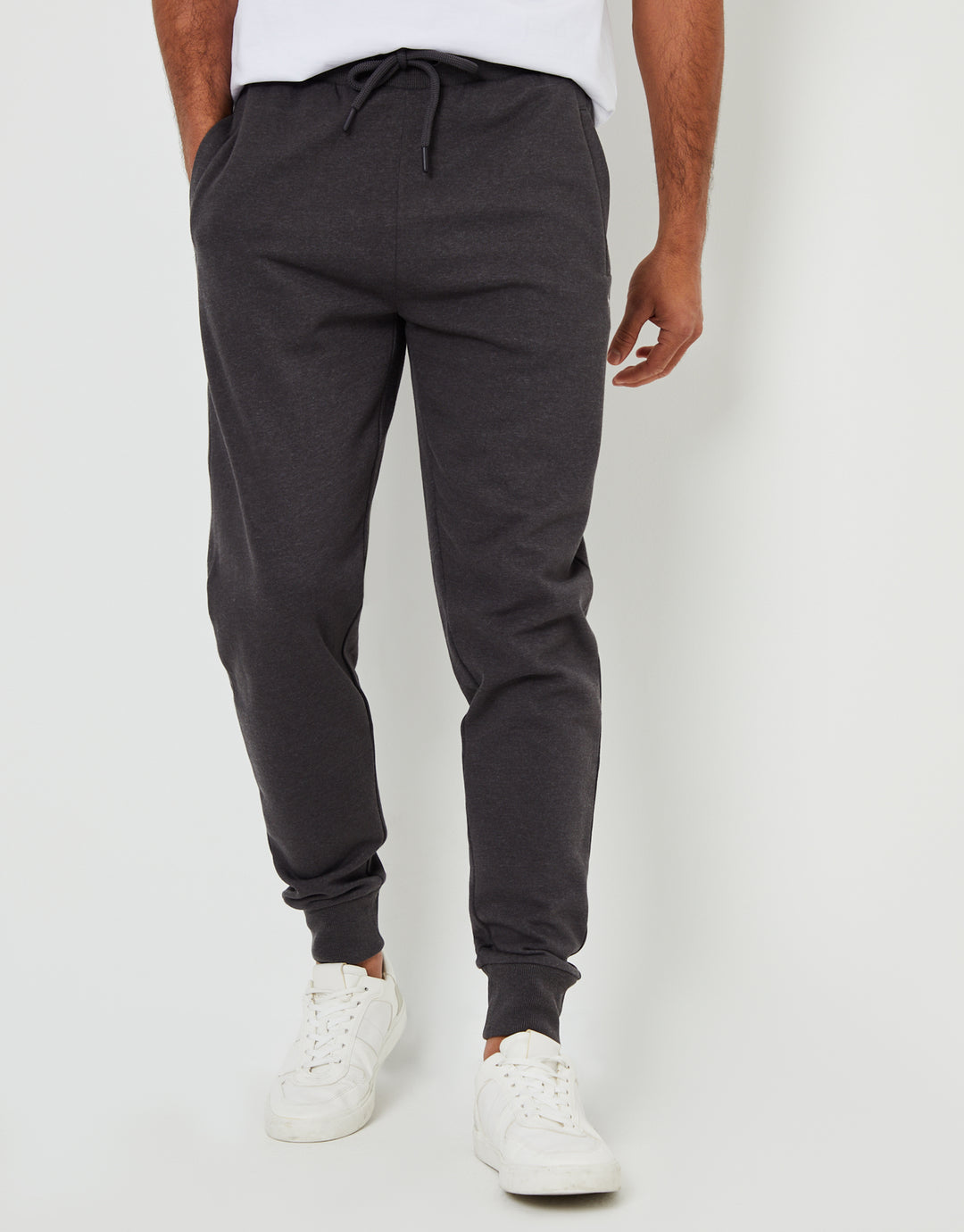 Black & Charcoal Marl Regular Fit Joggers (2 Pack)