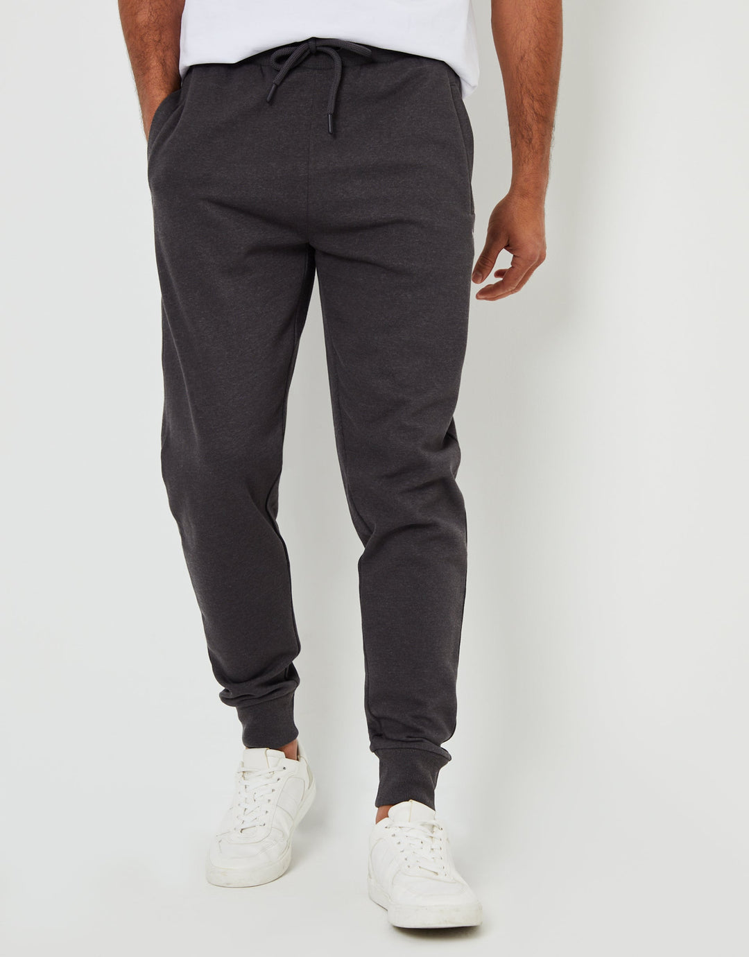 Black & Charcoal Marl Regular Fit Joggers (2 Pack)