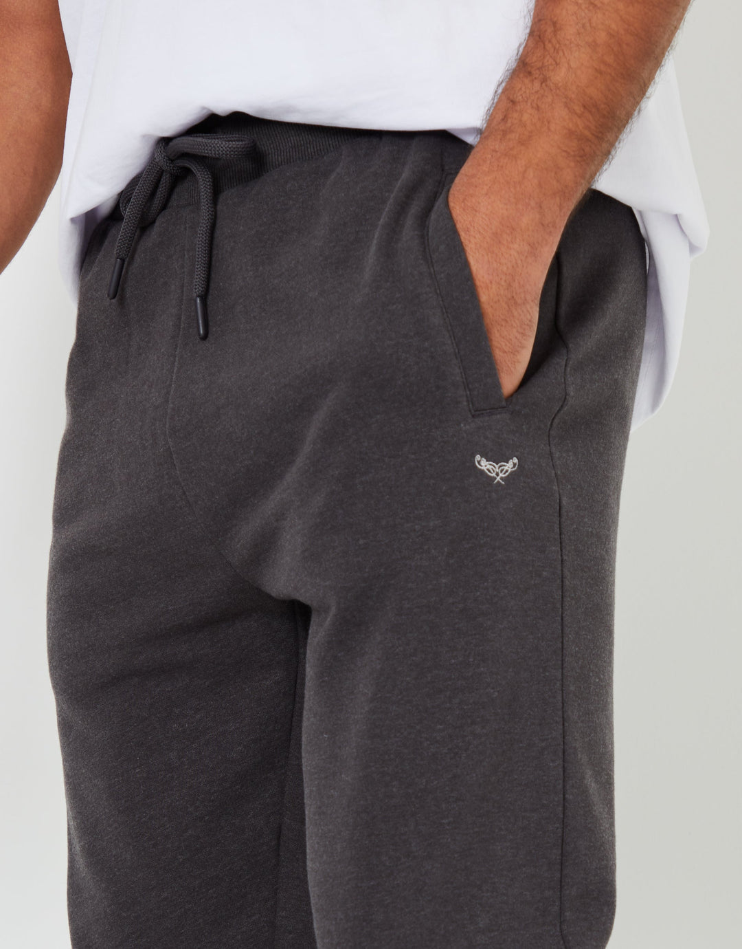 Black & Charcoal Marl Regular Fit Joggers (2 Pack)