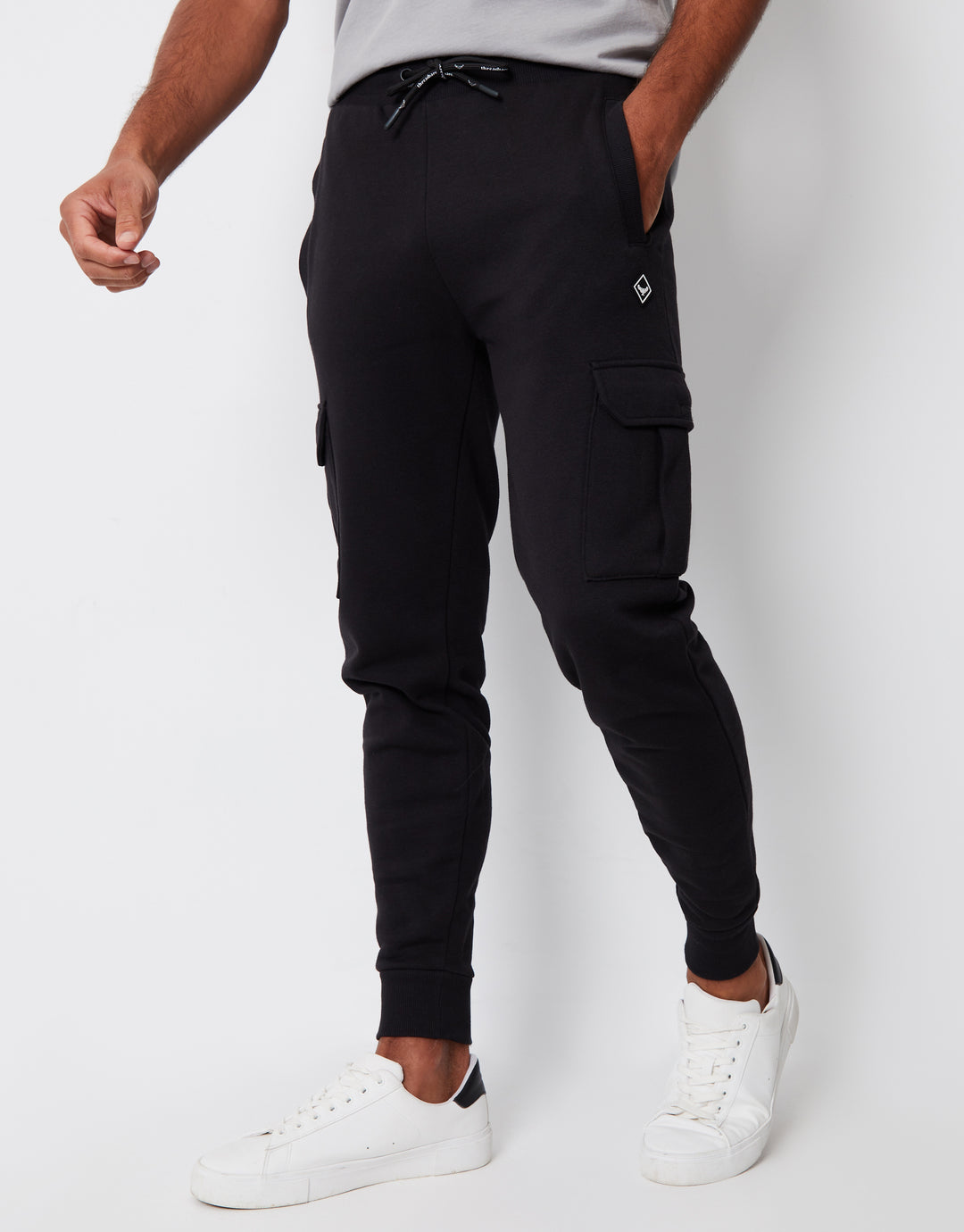 Black & Khaki Cargo Style Joggers (2 Pack)
