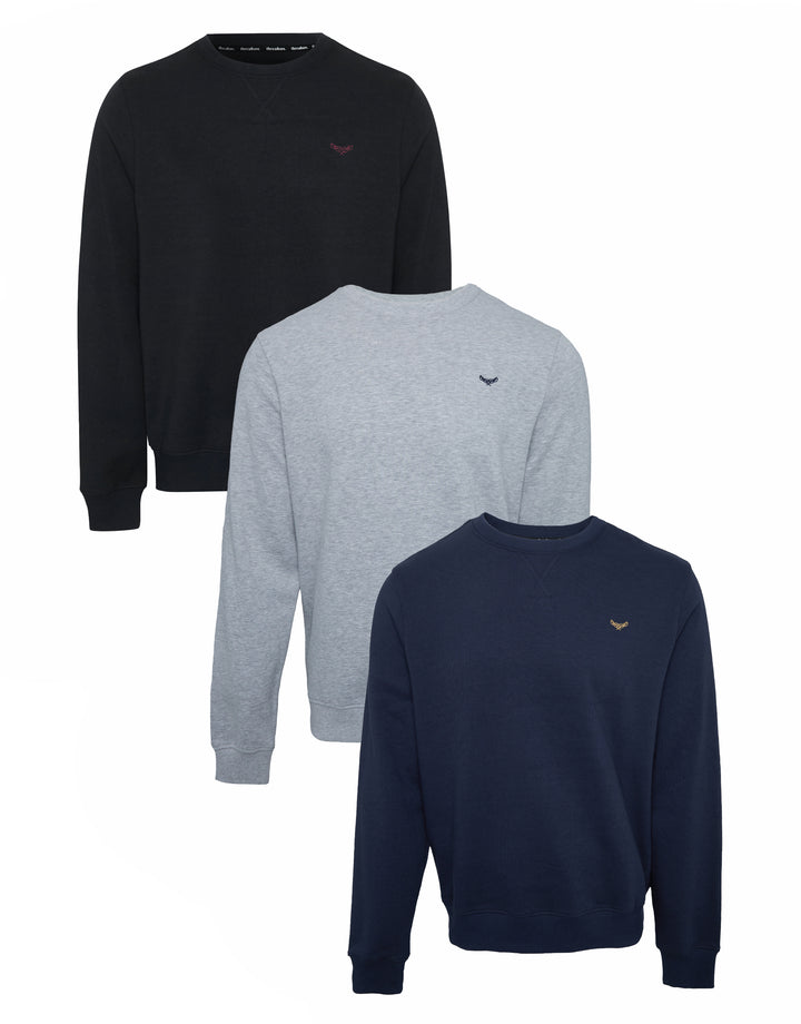 Dark Mix Crew Neck Sweatshirts (3 Pack)