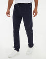 Navy Pique Open Hem Joggers