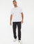 Pique Open Hem Joggers in Black