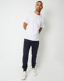 Cuffed Pique Joggers in Navy