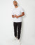 Cuffed Pique Joggers in Black