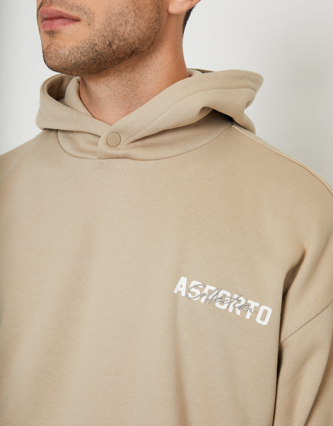 Dark Stone Graphic Print Relaxed Fit Overhead Hoodie