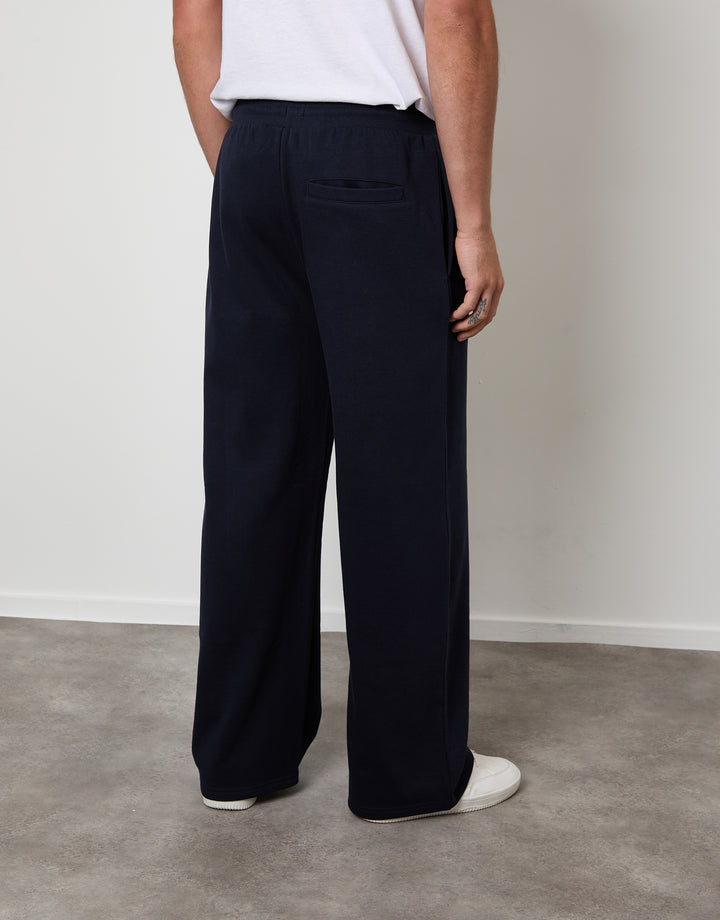 Wide Leg Joggers in Navy