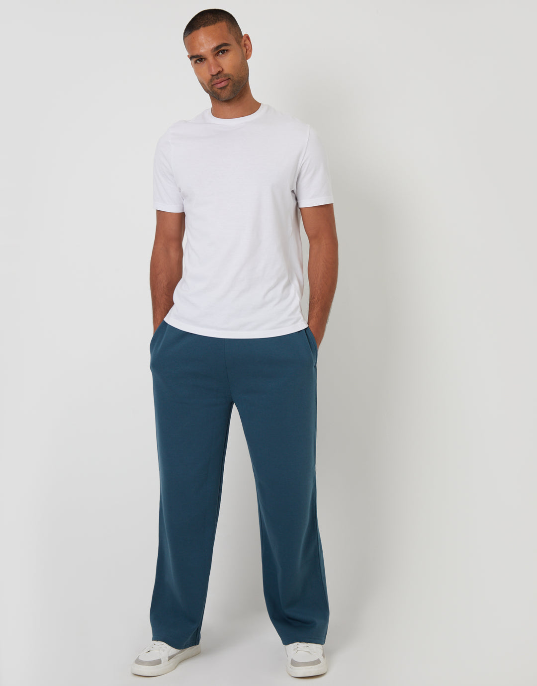 Blue Wide Leg Joggers
