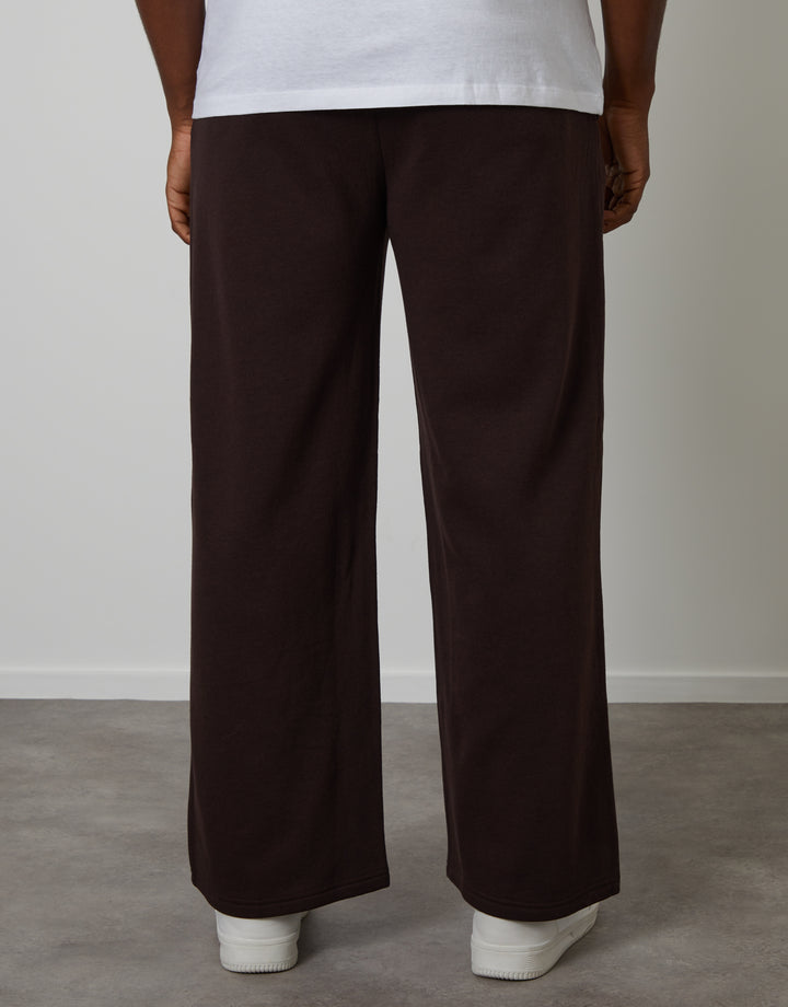 Chocolate Brown Wide Leg Joggers
