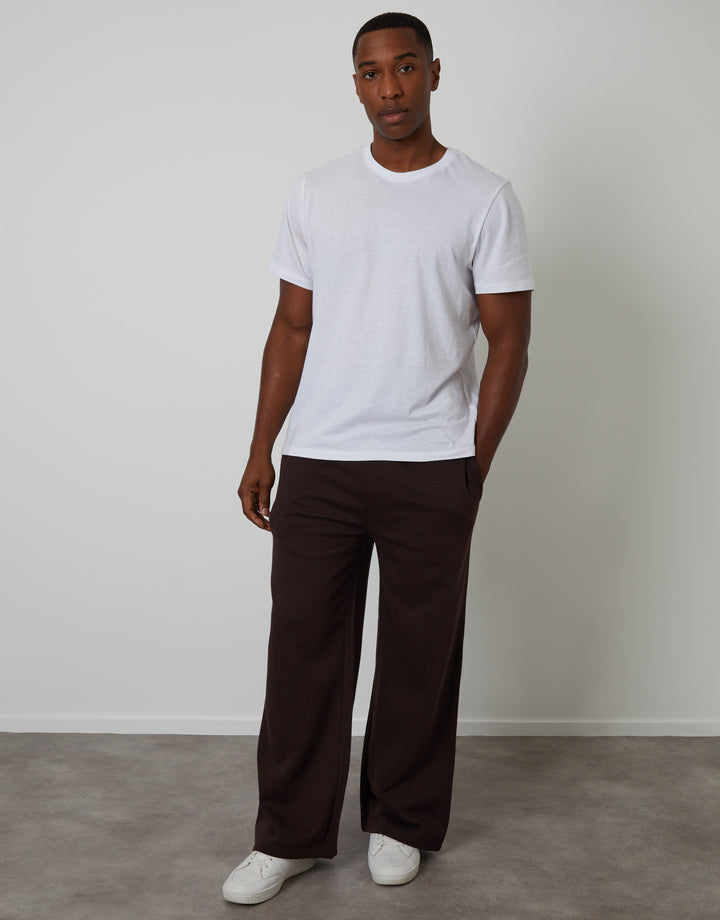 Chocolate Brown Wide Leg Joggers