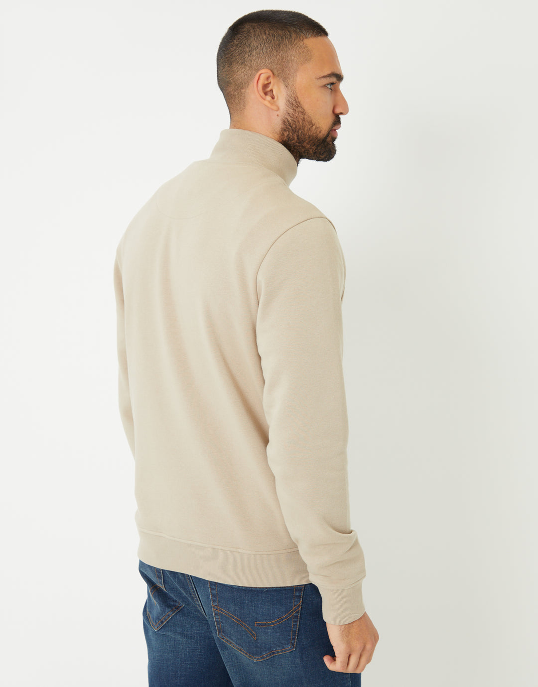 Stone Mock T-Shirt Quarter Zip Sweatshirt