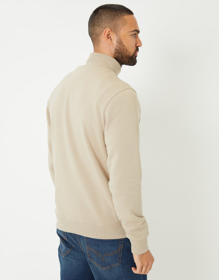 Stone Mock T-Shirt Quarter Zip Sweatshirt