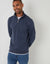 Denim Marl Blue Mock T-Shirt Quarter Zip Sweatshirt