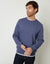 Denim Marl Blue Mock T-Shirt Crew Neck Sweatshirt
