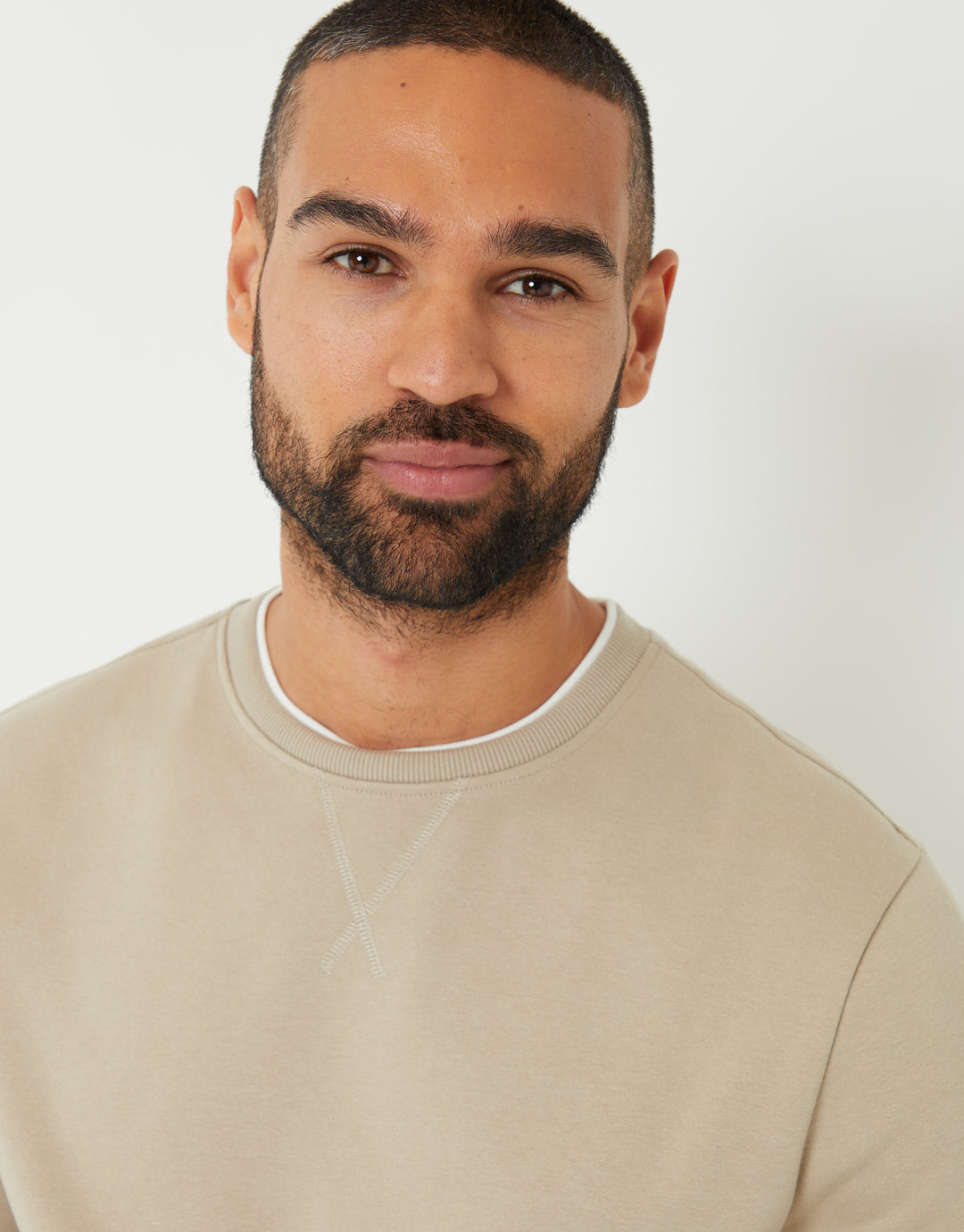 Stone Mock T-Shirt Crew Neck Sweatshirt