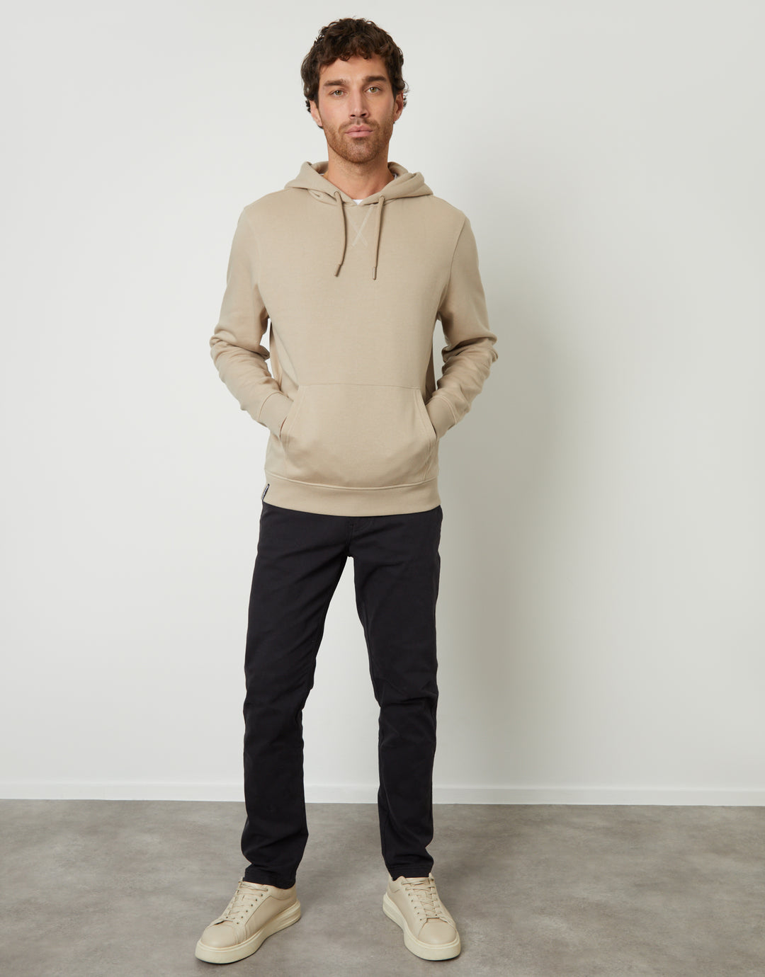 Stone Mock T-Shirt Overhead Hoodie