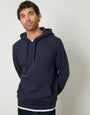 Navy Mock T-Shirt Overhead Hoodie