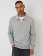 Grey Marl Quarter Zip Collared Sweatshirt