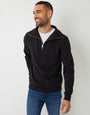 Black Quarter Zip Funnel Neck Sweatshirt
