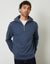 Denim Blue Quarter Zip Funnel Neck Sweatshirt