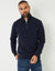 Navy Textured Quarter Zip Sweatshirt