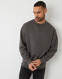 Slate Grey Relaxed Fit Crew Neck Sweatshirt