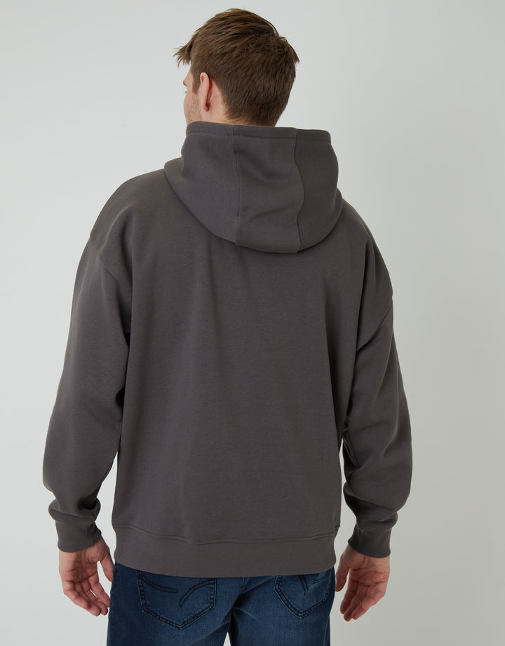 Slate Grey Relaxed Fit Overhead Hoodie