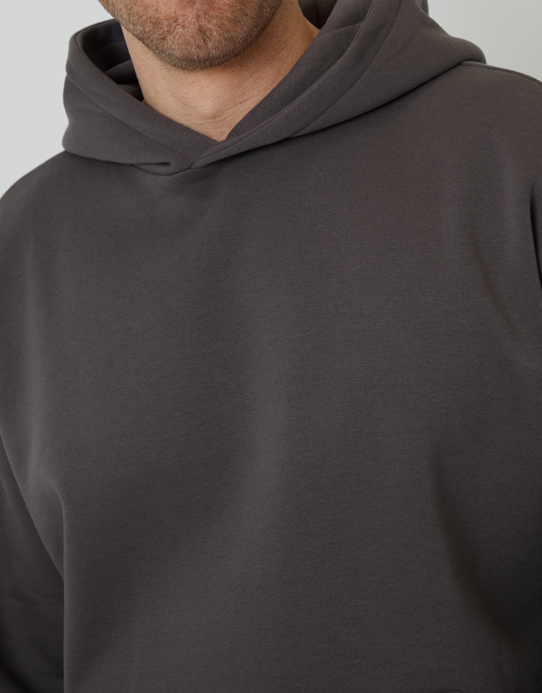 Threadbare Men's Slate Grey Relaxed Fit Pullover Hoodie