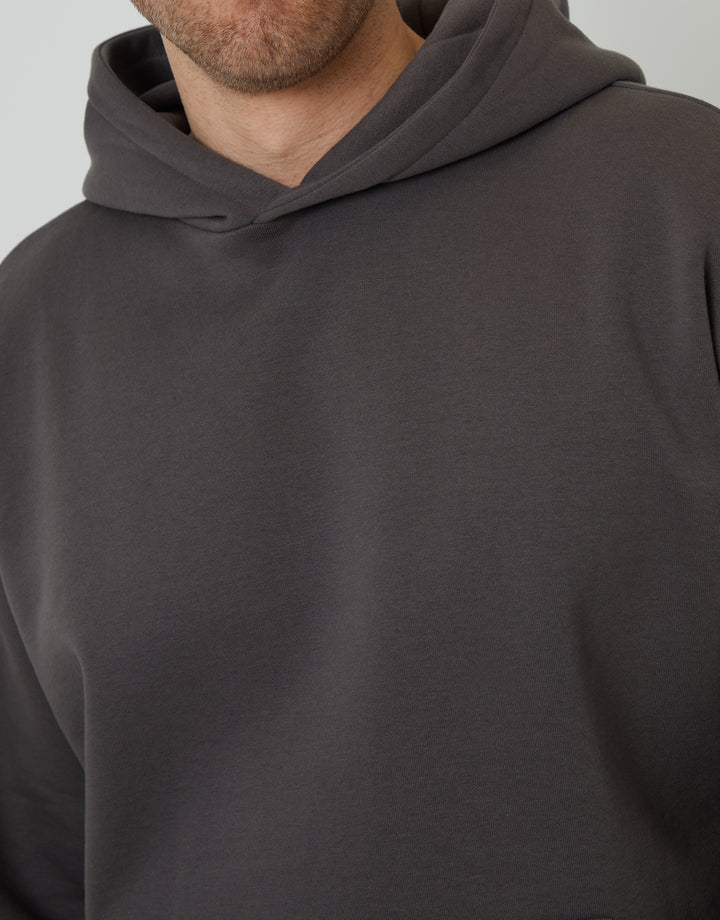 Slate Grey Relaxed Fit Overhead Hoodie