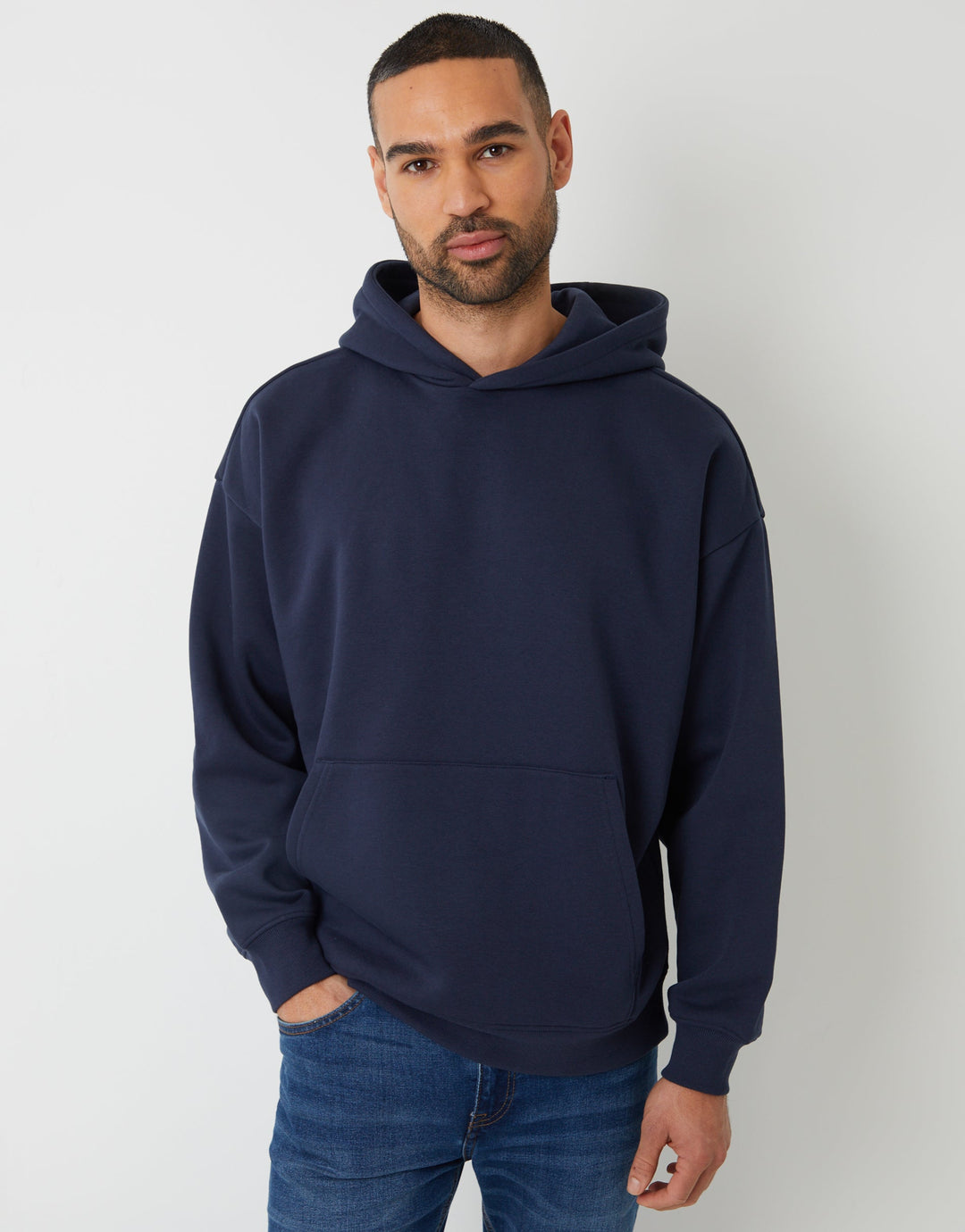 Navy Relaxed Fit Overhead Hoodie (Copy)
