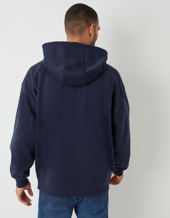 Navy Relaxed Fit Overhead Hoodie