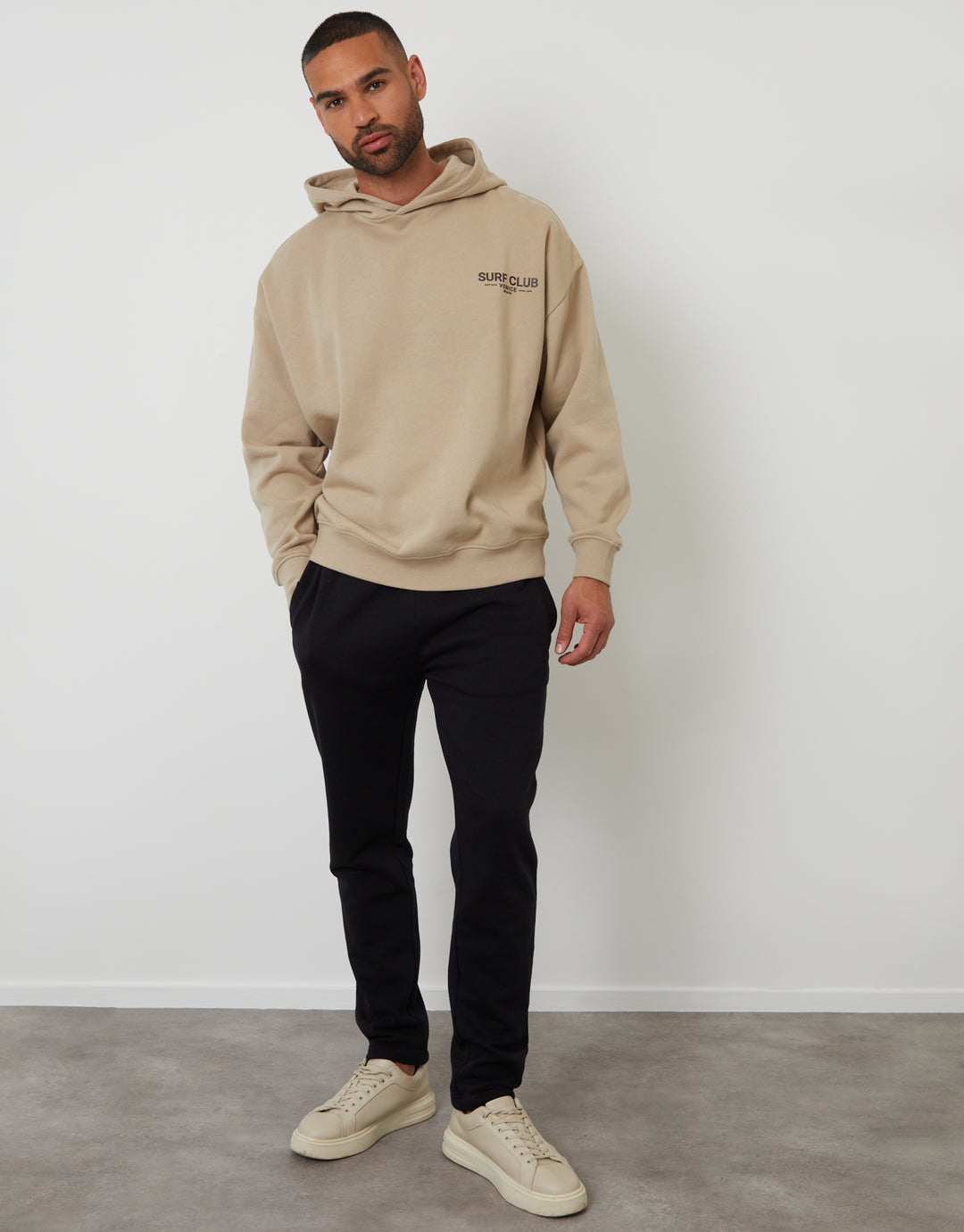 Stone Graphic Print Relaxed Fit Overhead Hoodie