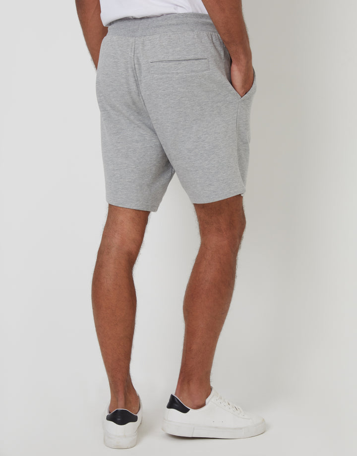 Threadbare Sweat Shorts in Grey - back view