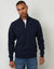 Navy Textured Quarter Zip Sweatshirt