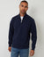 Navy Textured Quarter Zip Sweatshirt