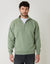 Green Relaxed Fit Half Zip Sweatshirt