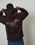Chocolate Brown Relaxed Fit Graphic Print Hoodie